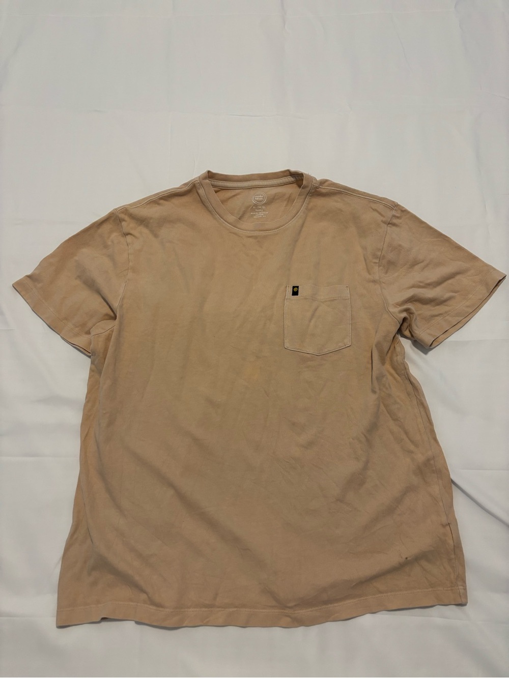 wonder nation Short-Sleeve Pocket Tee in Light Tan